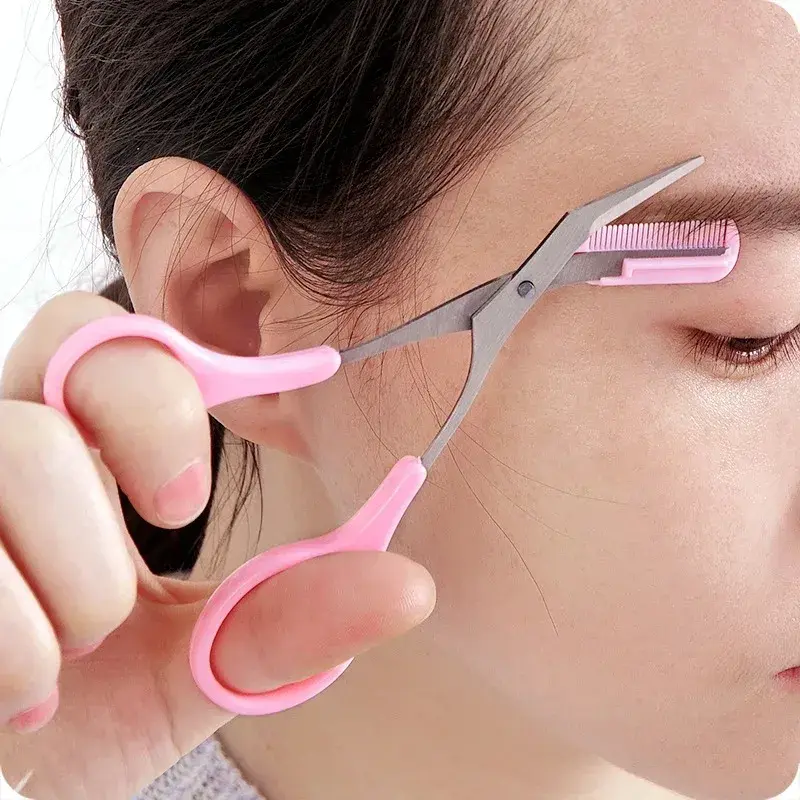 Miniatura: Tijeras para Cejas con Peine 1/3 Piezas – Herramienta de Acero Inoxidable