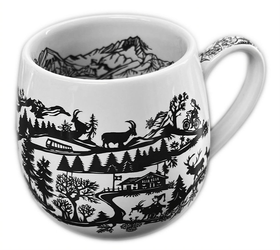 Tasse Rund Scherenschnitt