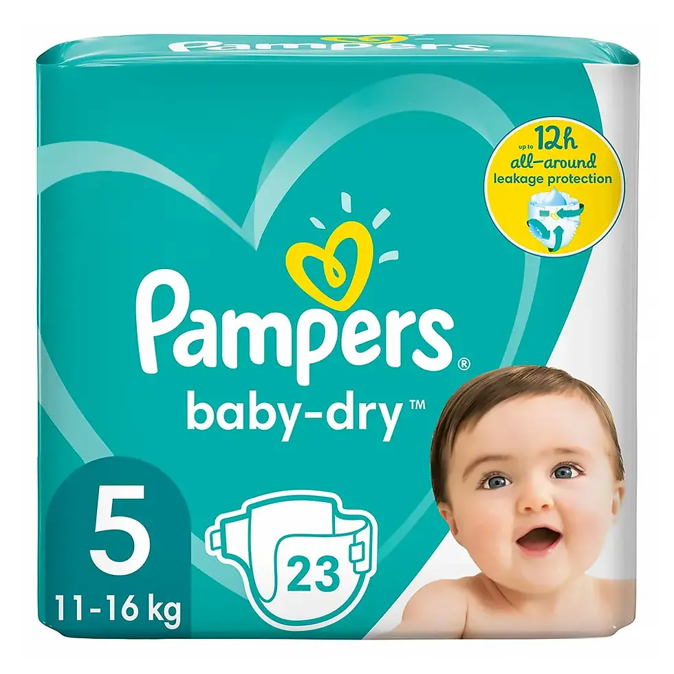 Pampers Baby-Dry Size 5, 11-16 kg Nappies, 23 Pack