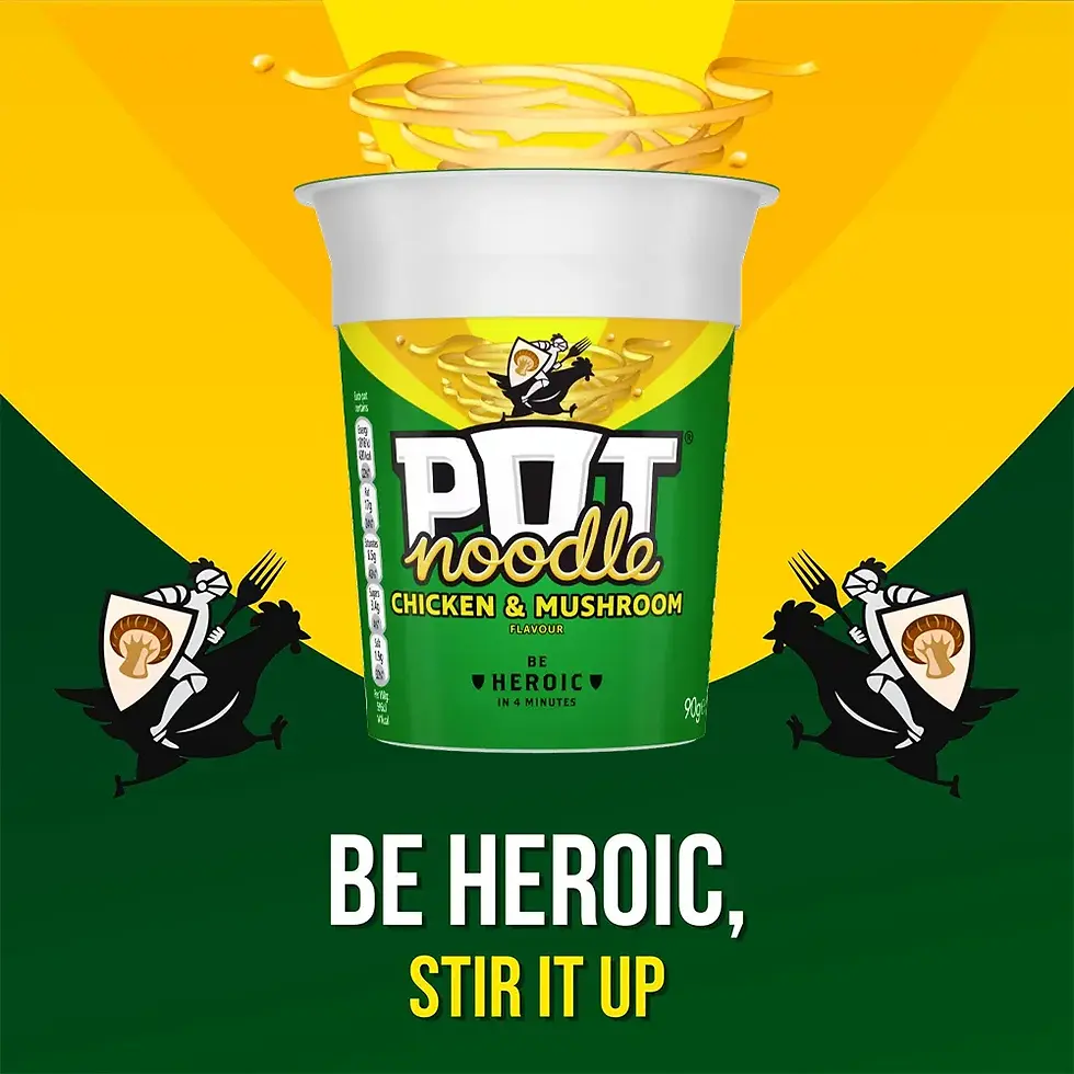 Pot Noodle Chicken & Mushroom Instant Noodles, 90g Pack