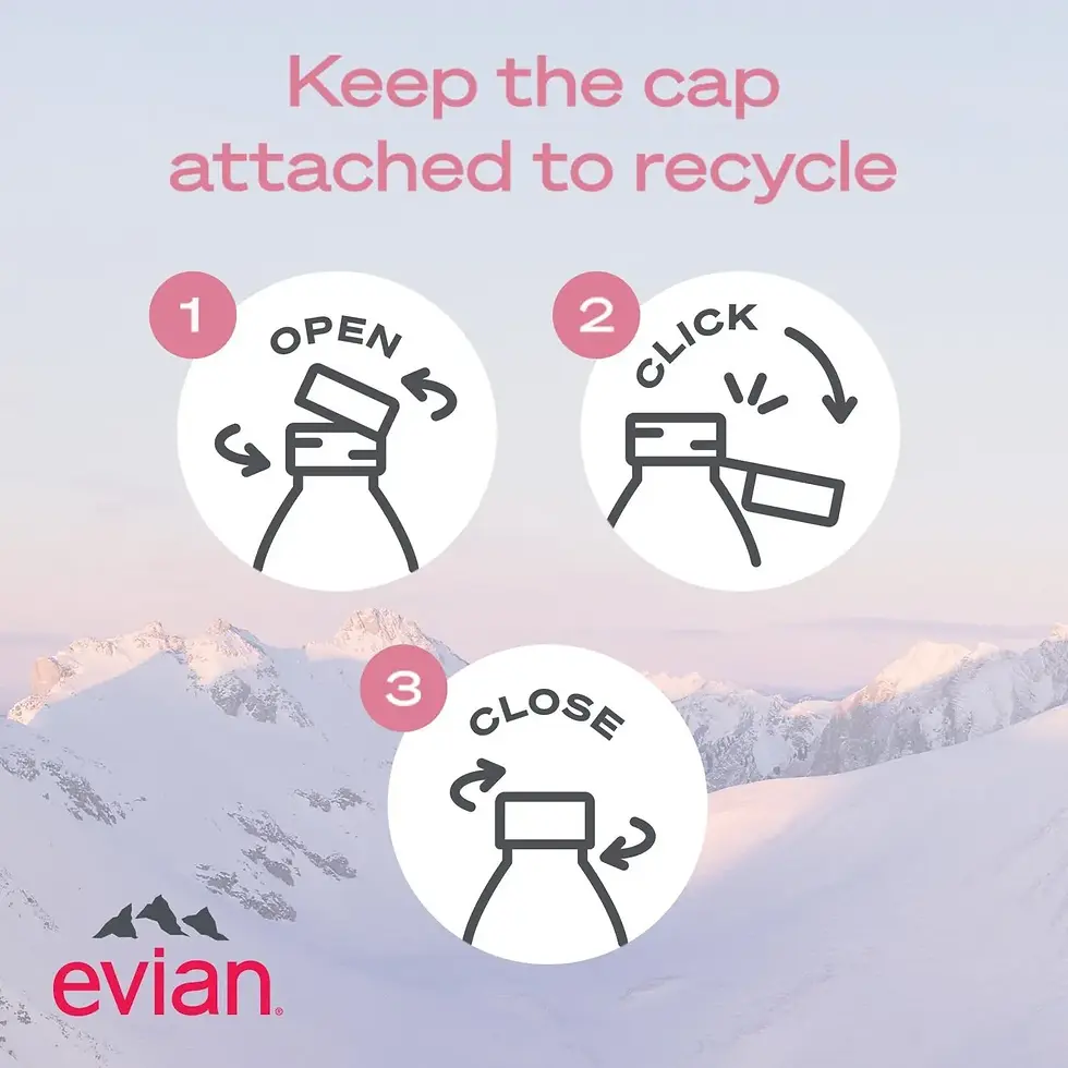 Thumbnail: evian Still Natural Mineral Water Bottle - Recycle Information