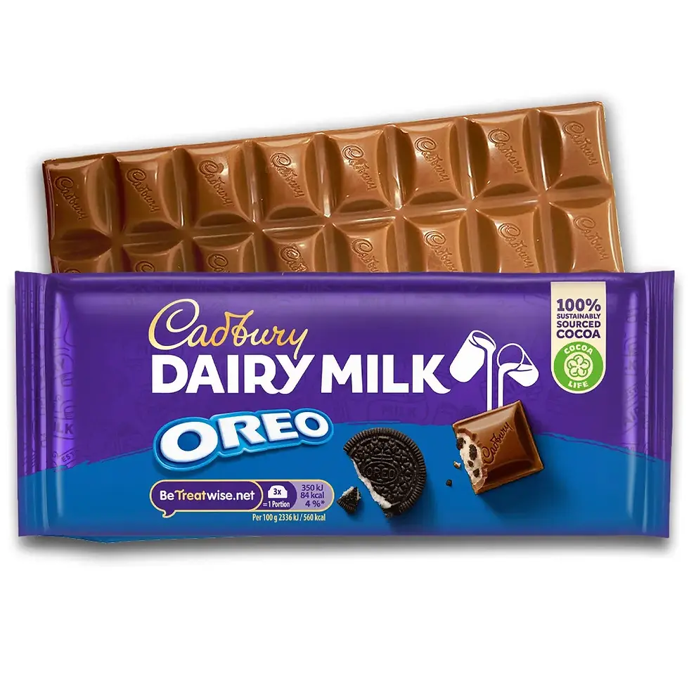 Thumbnail: Cadbury Dairy Milk Oreo Chocolate Bar, 120g