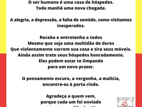 Poema Mindful - A casa de Hospedes- Rumi