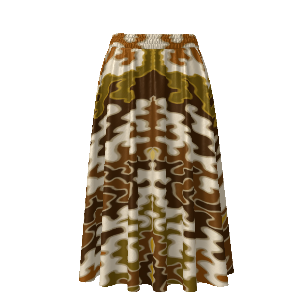 All-Over Print Women's Flared Midi Skirt