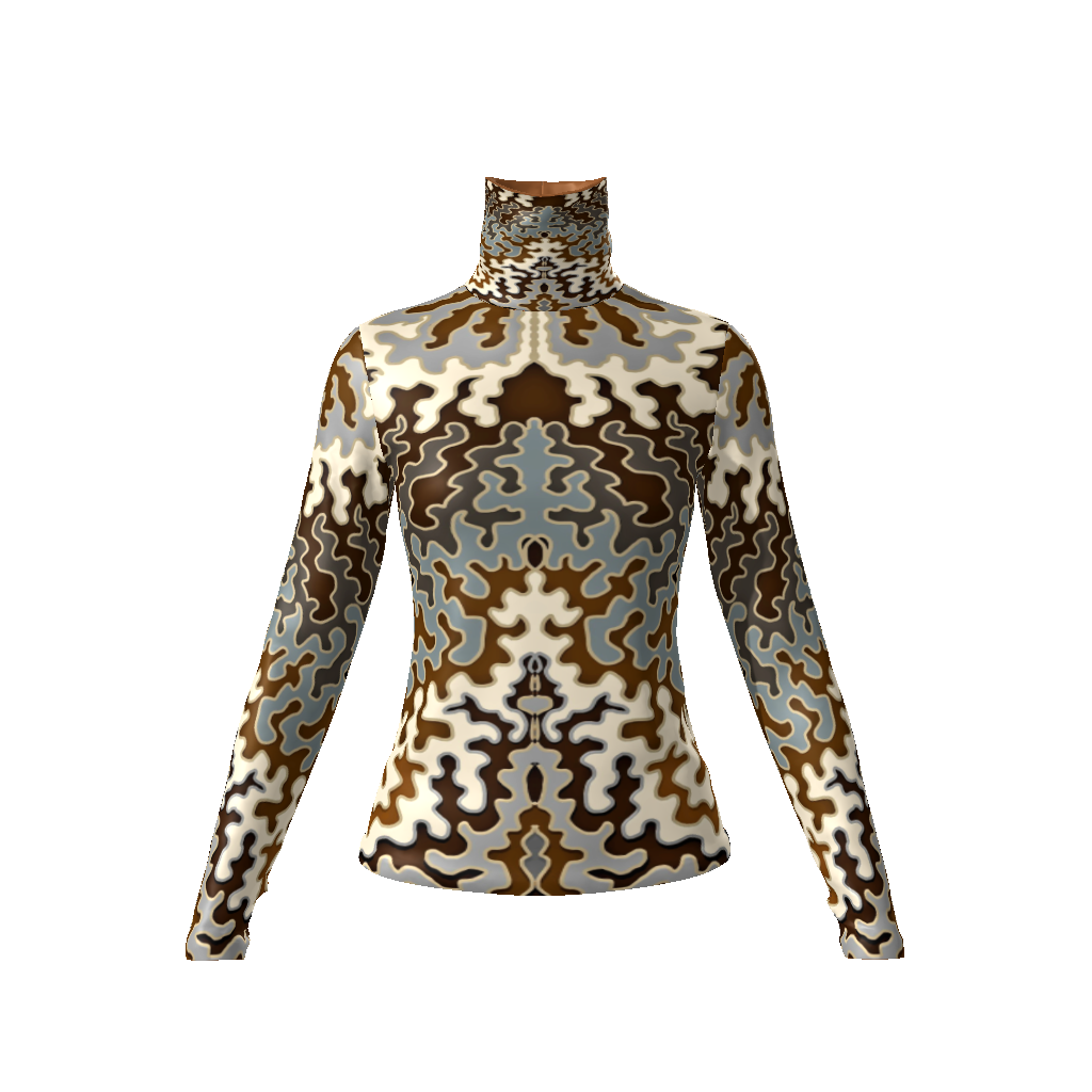 All-Over Print Women's High Neck Top