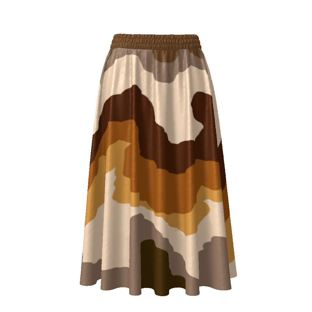 All-Over Print Women's Flared Midi Skirt