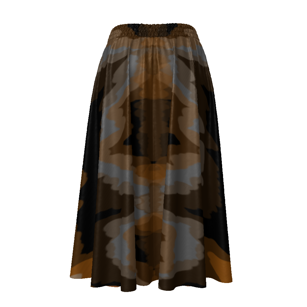 All-Over Print Women's Flared Midi Skirt
