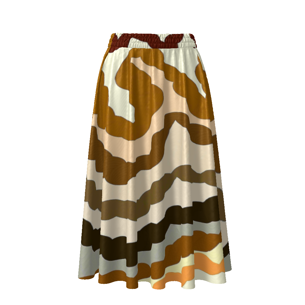All-Over Print Women's Flared Midi Skirt