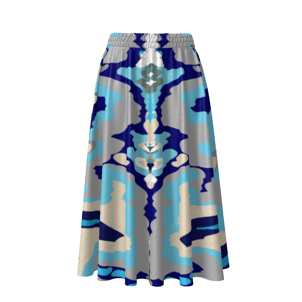 All-Over Print Women's Flared Midi Skirt