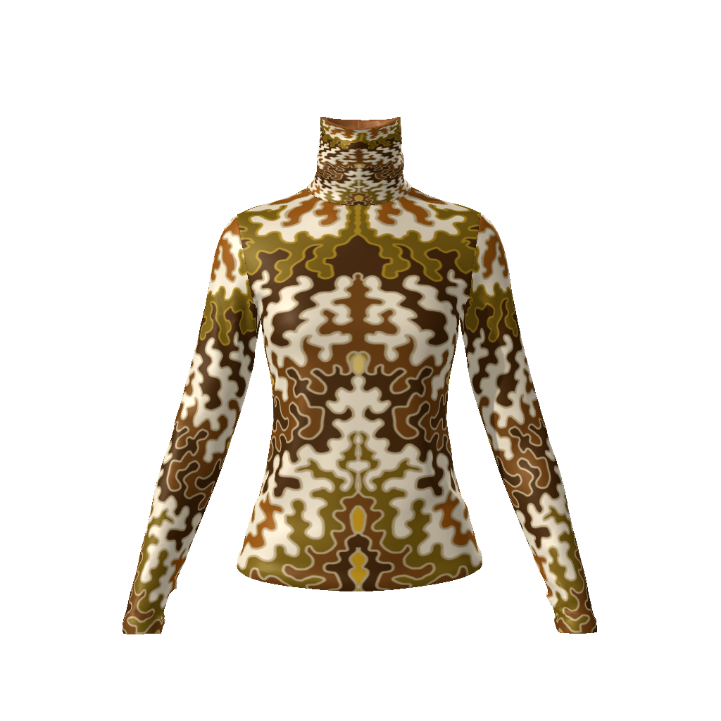 All-Over Print Women's High Neck Top