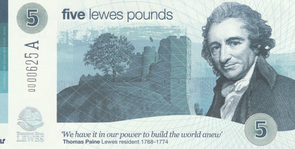Lewes 2017 L£5 note - 10th anniversary Lewes Pound