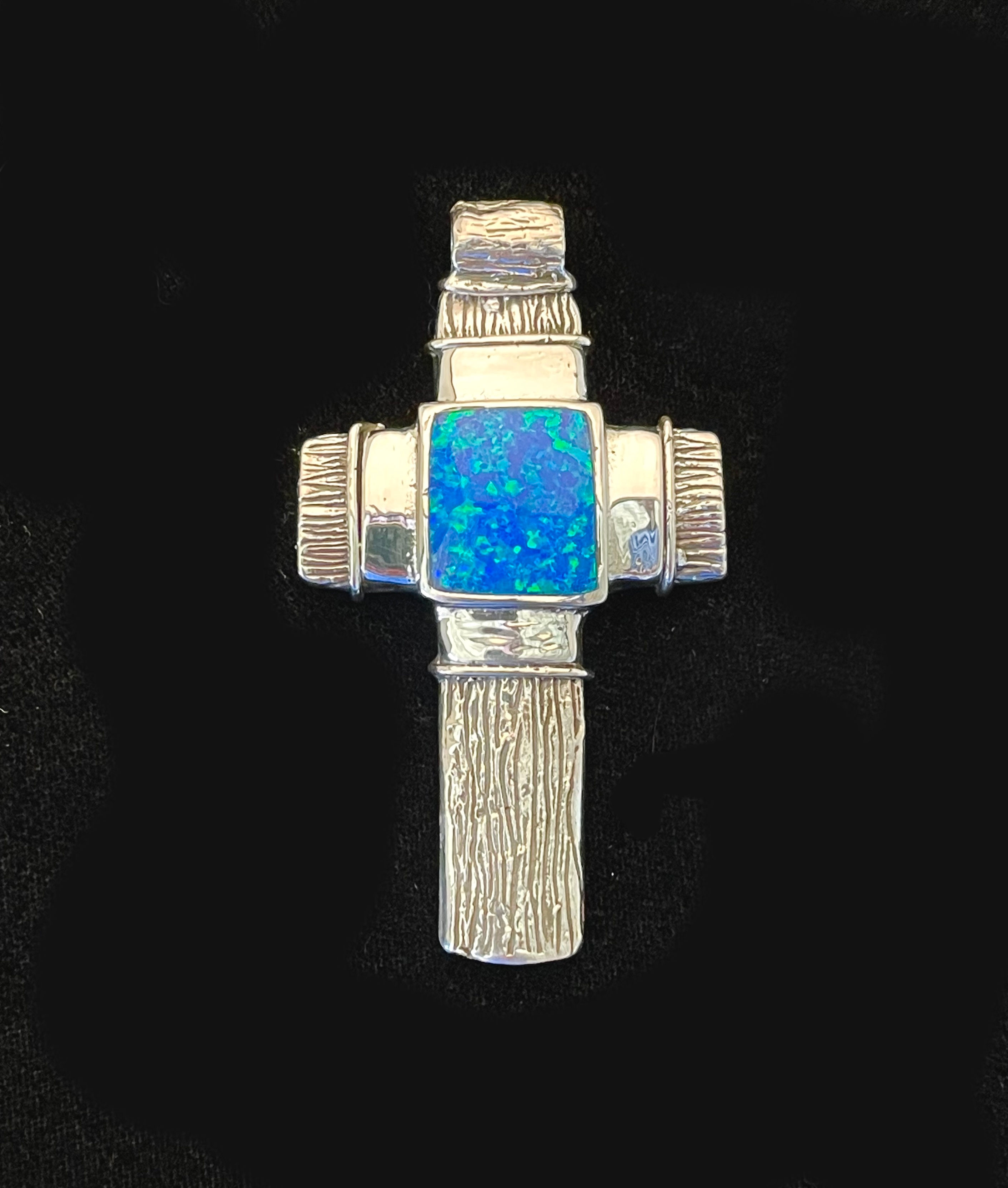 Sacred Cross (Man Made Opal)