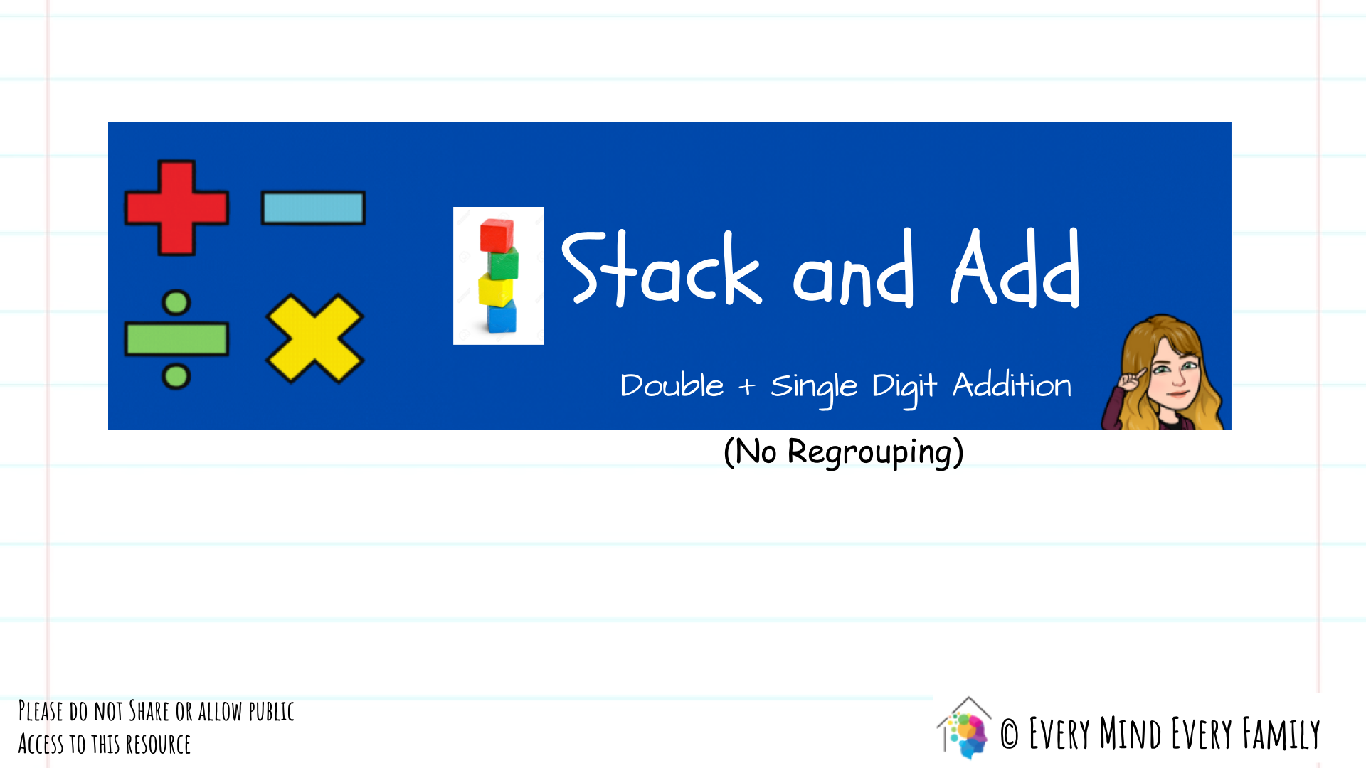 Addition *75 slides!* - Stack and Add (Tens & Ones), Base 10 Blocks, Scaffolded