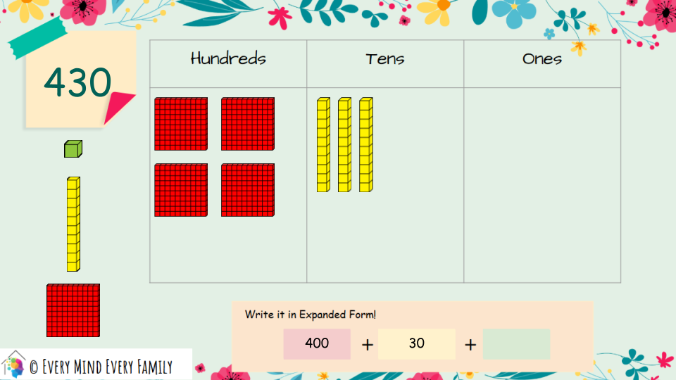 Thumbnail: Math: Place Value, Base 10 Blocks, and Expanded Form Worksheets - SPRING
