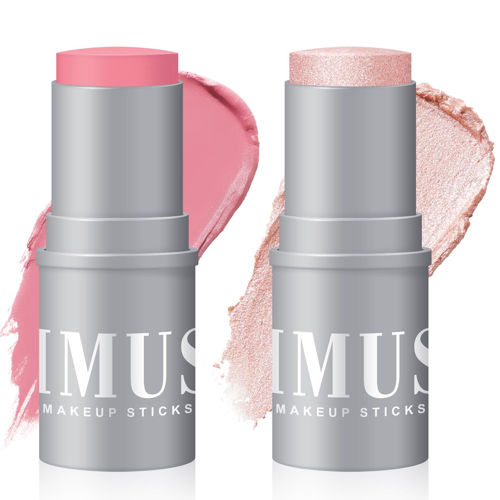 KIMUSE Highlighter Makeup Stick Duo Cream Blush Stick Highlighter Trimming Stick