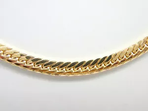 Collana maglia cobra lunga cm.45 larga max 7mm. in oro giallo 18 kt. (750)