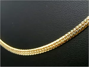 Collana in oro giallo 18 kt. (750) maglia cobra piatta lunga cm.45 larga 3mm.