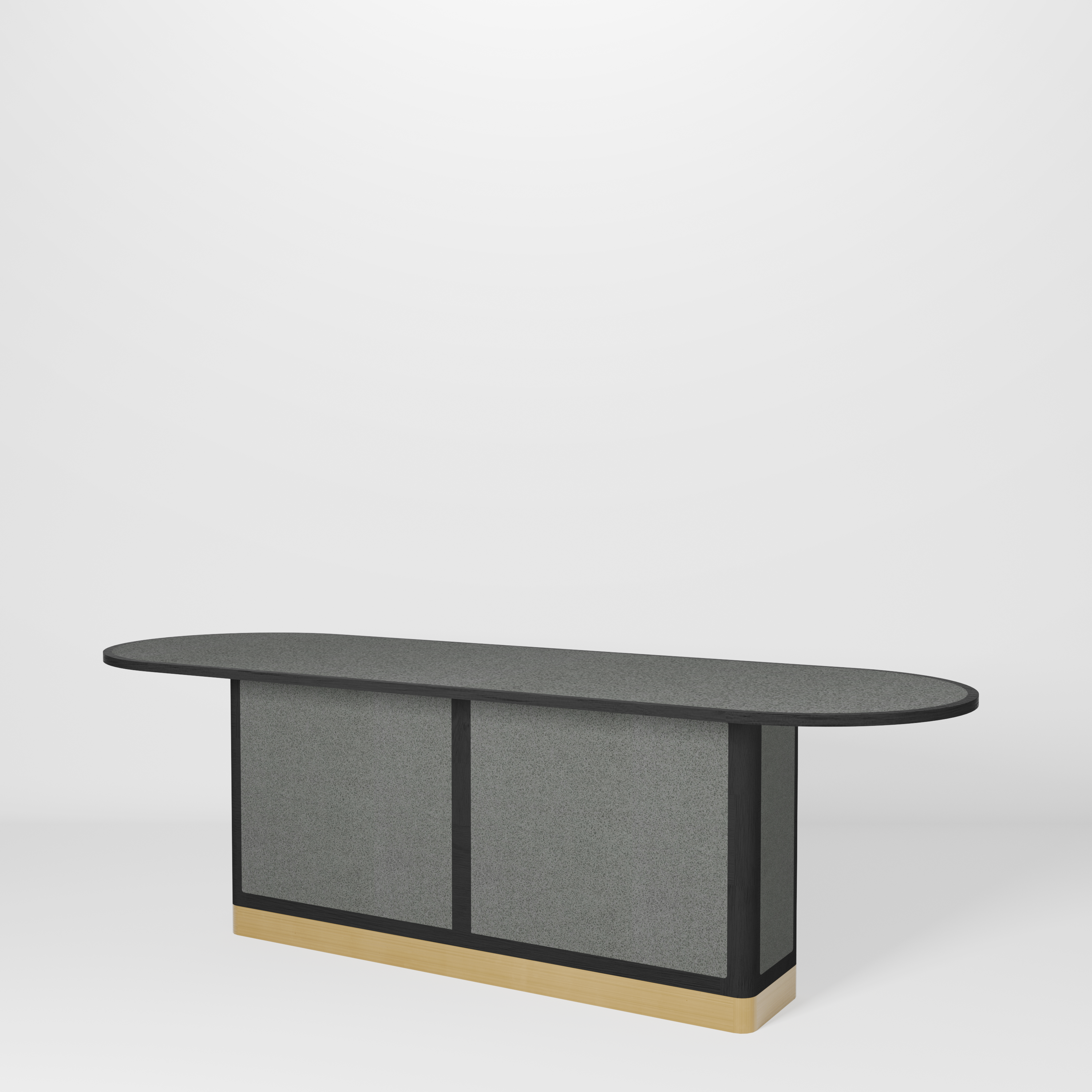 KURIN COMMUNAL ROUNDED ENDS BAR TABLE (CLOSED BASE) - 3000