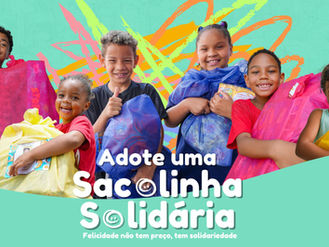 Participe da campanha Sacolinha Solidária e nos ajude a levar sorrisos a 5 mil crianças