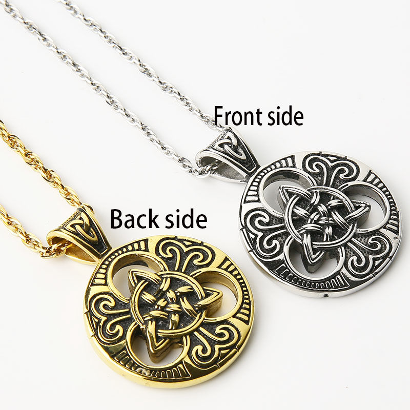 Thumbnail: Triquetra With Unity Circle Pendant Necklace