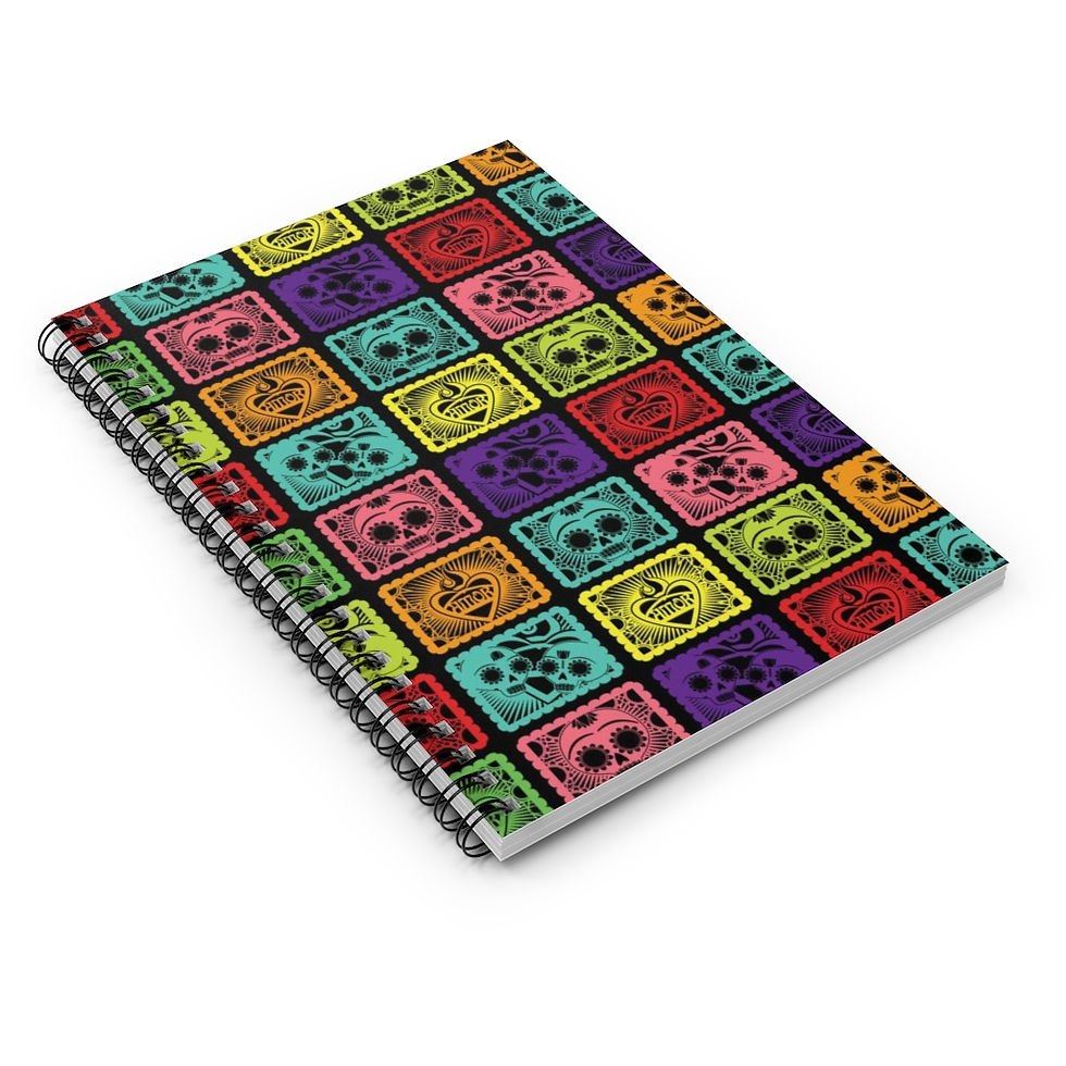 Papel Picado Spiral Notebook - Ruled Line