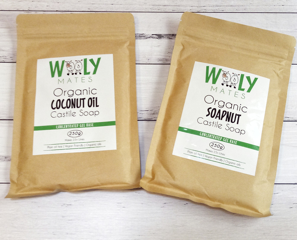 Organic Castile Soap and Soap Nut Laundry Liquid Concentrate