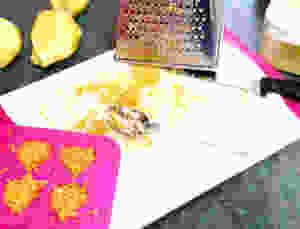Preparing lemon zest to freeze