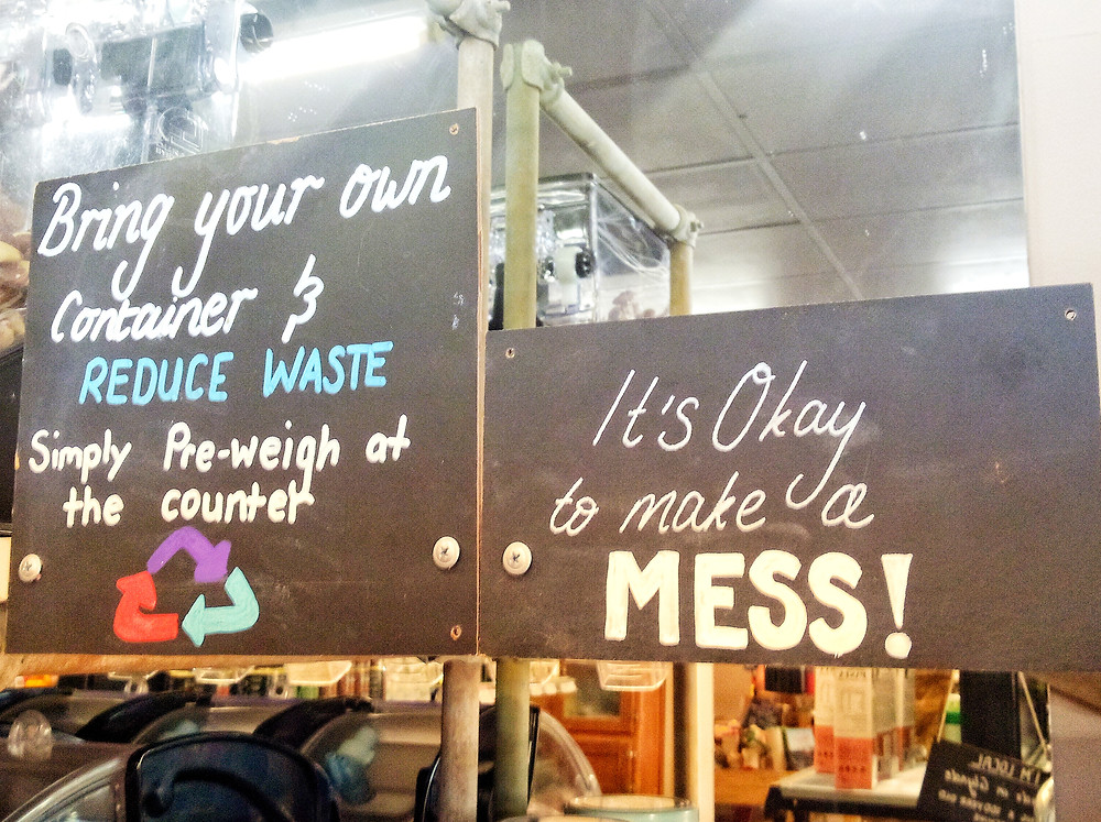 Bulk Store Sign - It's okay to make a mess!