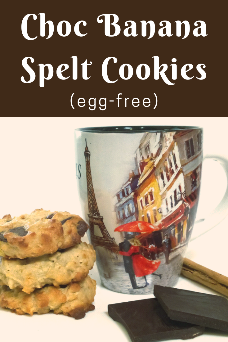 Chocolate, Banana, Spelt Cookies (Egg-Free Recipe)