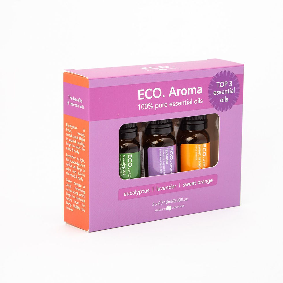 Try Lavender, Eucalyptus and Sweet Orange Essential Oils