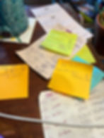 Sticky notes on desk