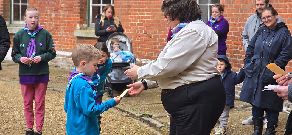 William accepts his new badges