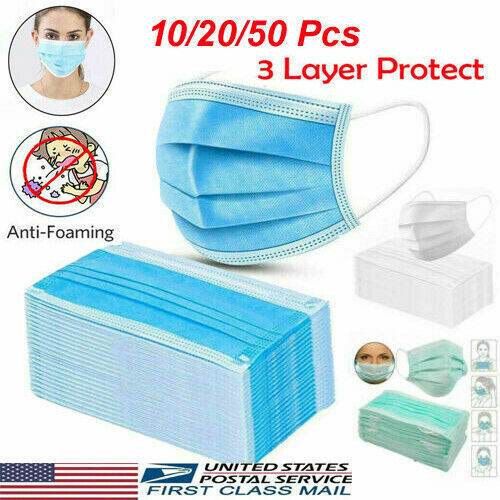 Disposable Medical Sanitary w/ Earloop Face Mask (10 Pieces Packing) USA SELLER