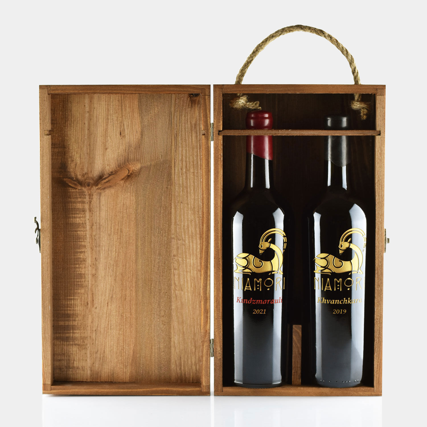 ქინძმარაული და ხვანჭკარა | ხის ყუთით | 0.75 ლ | წარწერის გრავირებით