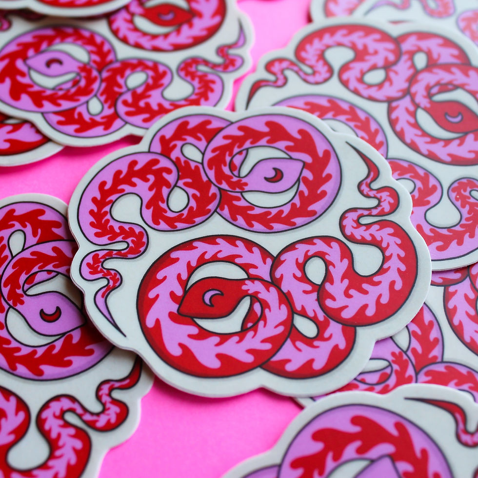 Thumbnail: Yin Yang Snakes Sticker