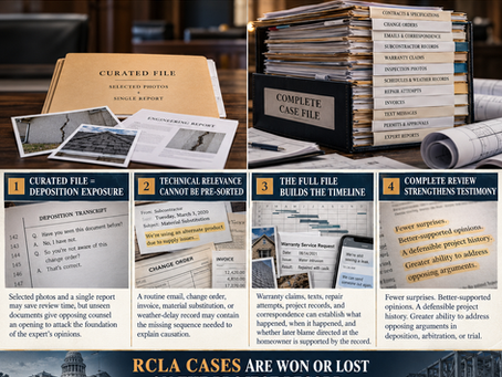 The Complete Picture: Why Your Construction Defect Expert Needs the Entire Case File