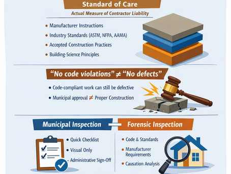 Code Compliance vs. Standard of Care: Why “Passed Inspection” Is Not a Legal Defense in Texas Residential Construction Litigation