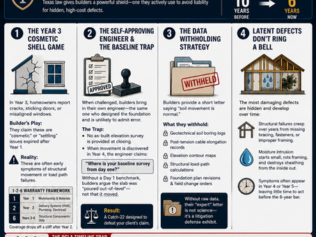 The Six-Year Clock: How Texas Builders Use the Reduced Statute of Repose to Outwait Your Defect Claim