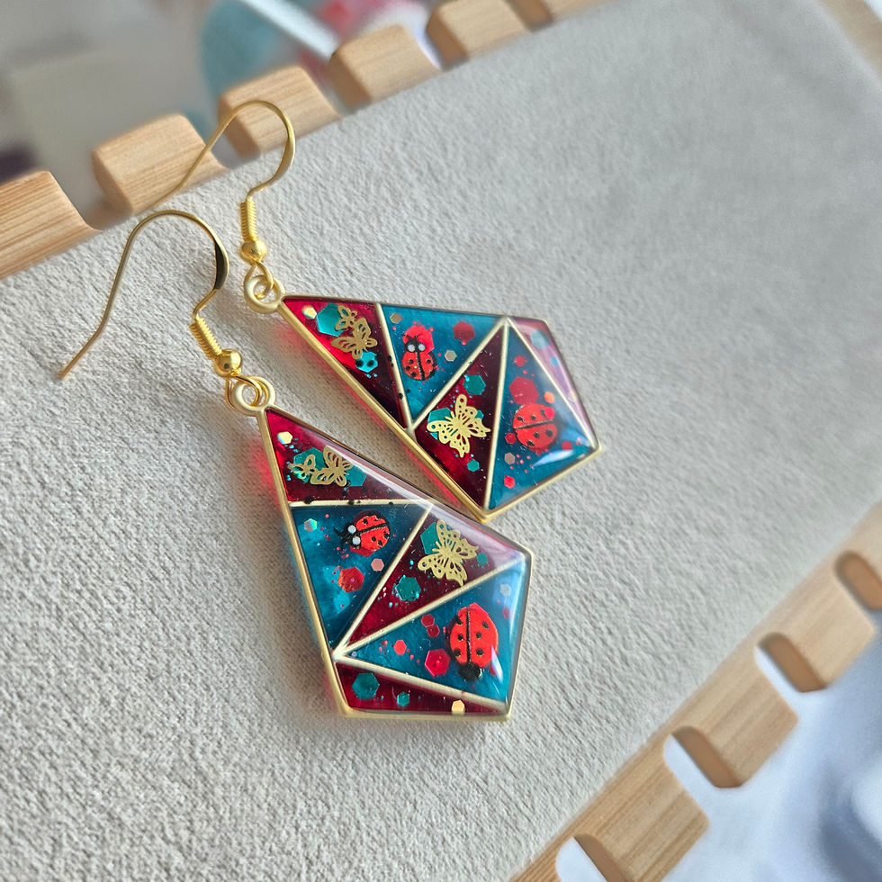 Miniature : Cerf-volant - Boucles d'oreille résine