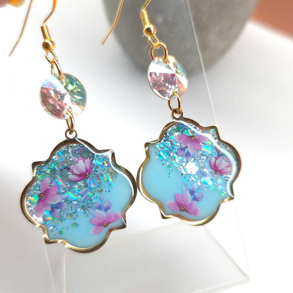 Miniature : Les Orientales - Boucles d'oreille en résine