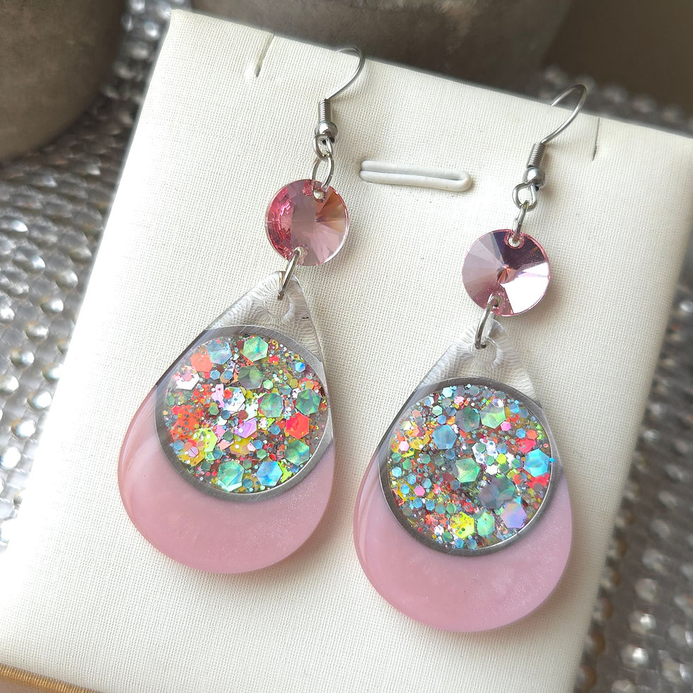 Miniature : Fashionnista - Boucles gouttes tout en résine 