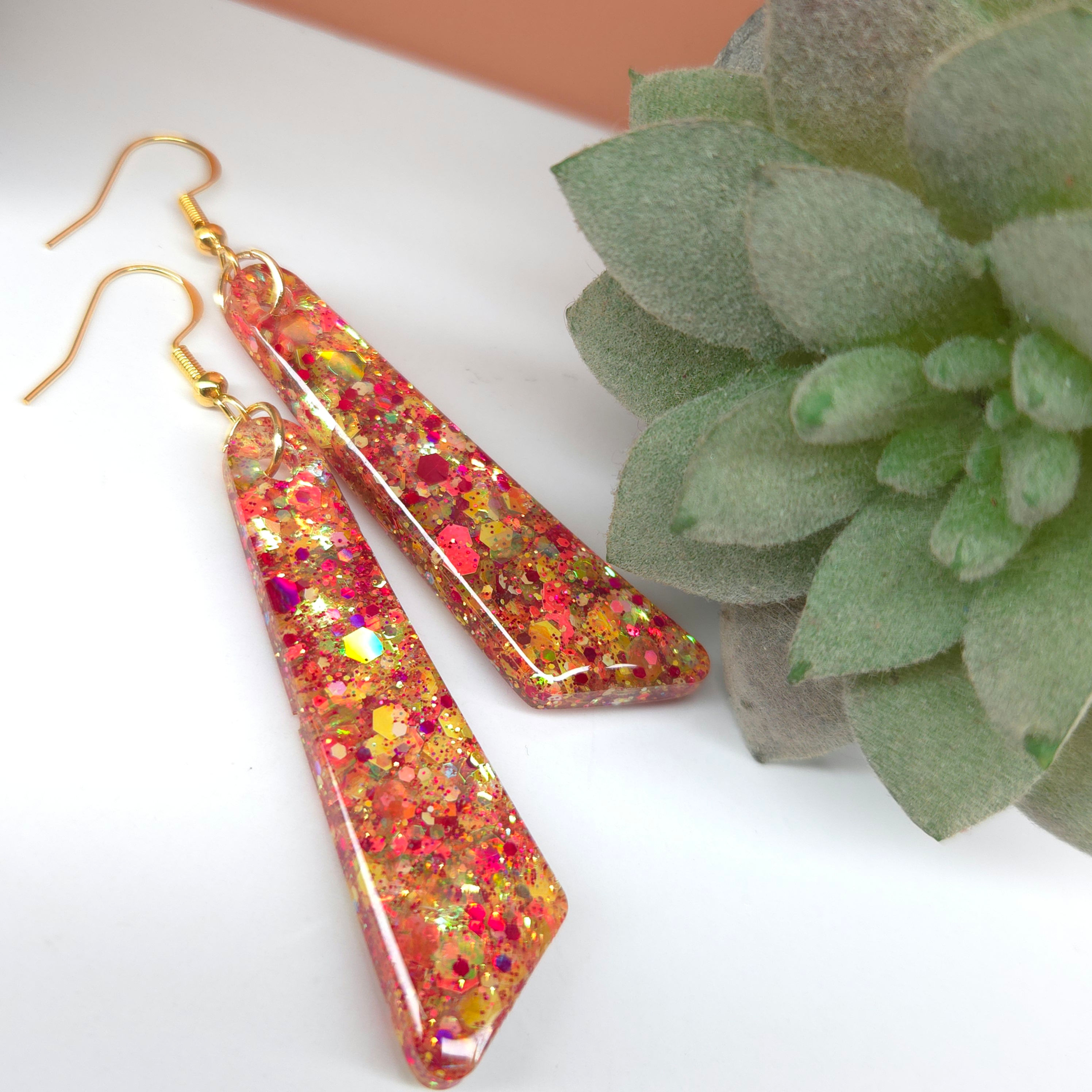 Shinny - Boucles pendantes tout en résine