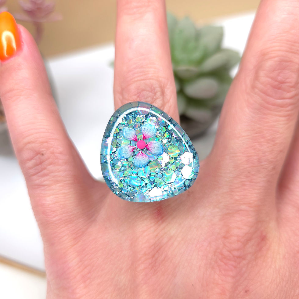 Miniature : Felicia - Bague petit GALET résine