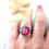 Miniature : Bague acier et résine  - Carla