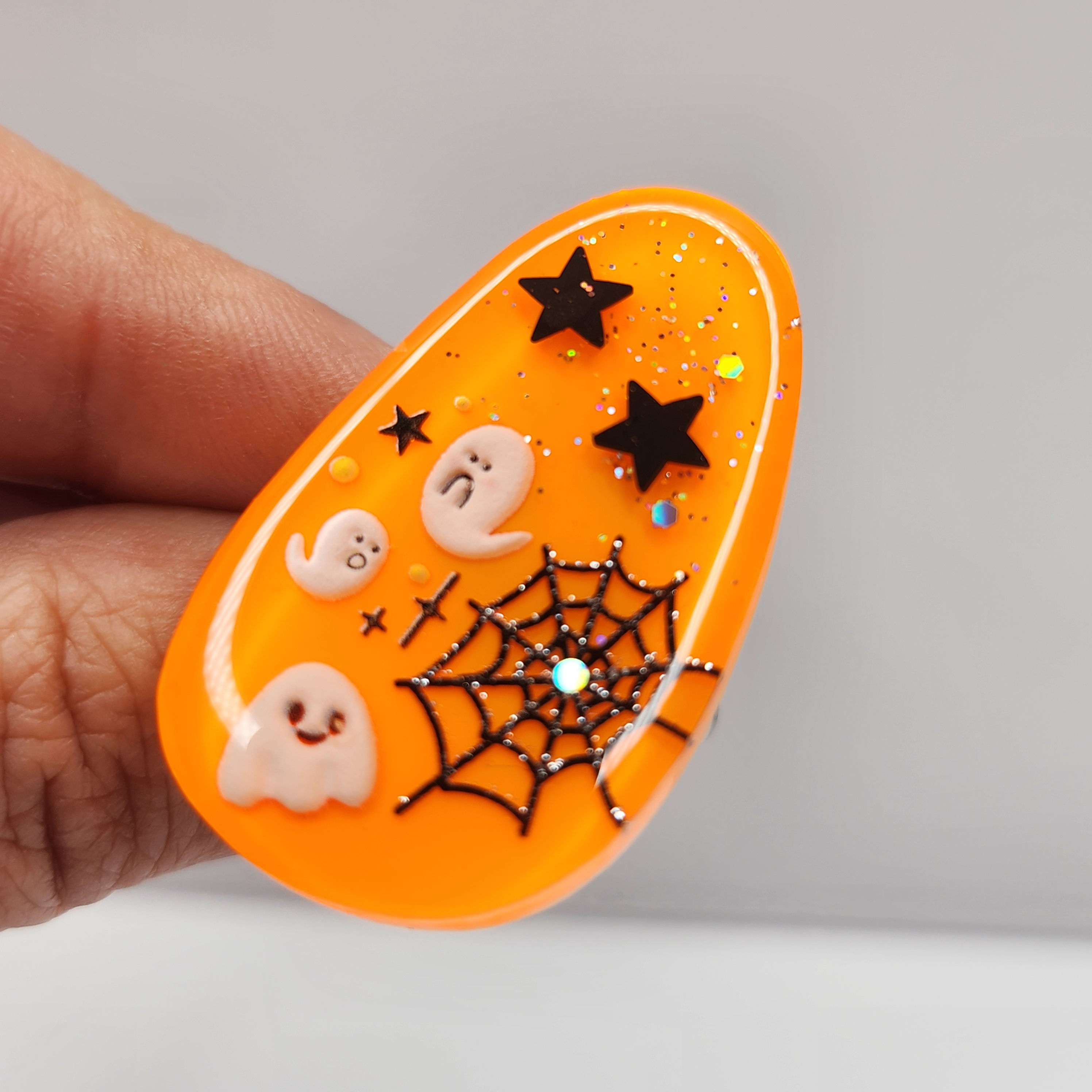 Little Ghosts - Bague GALET en  résine