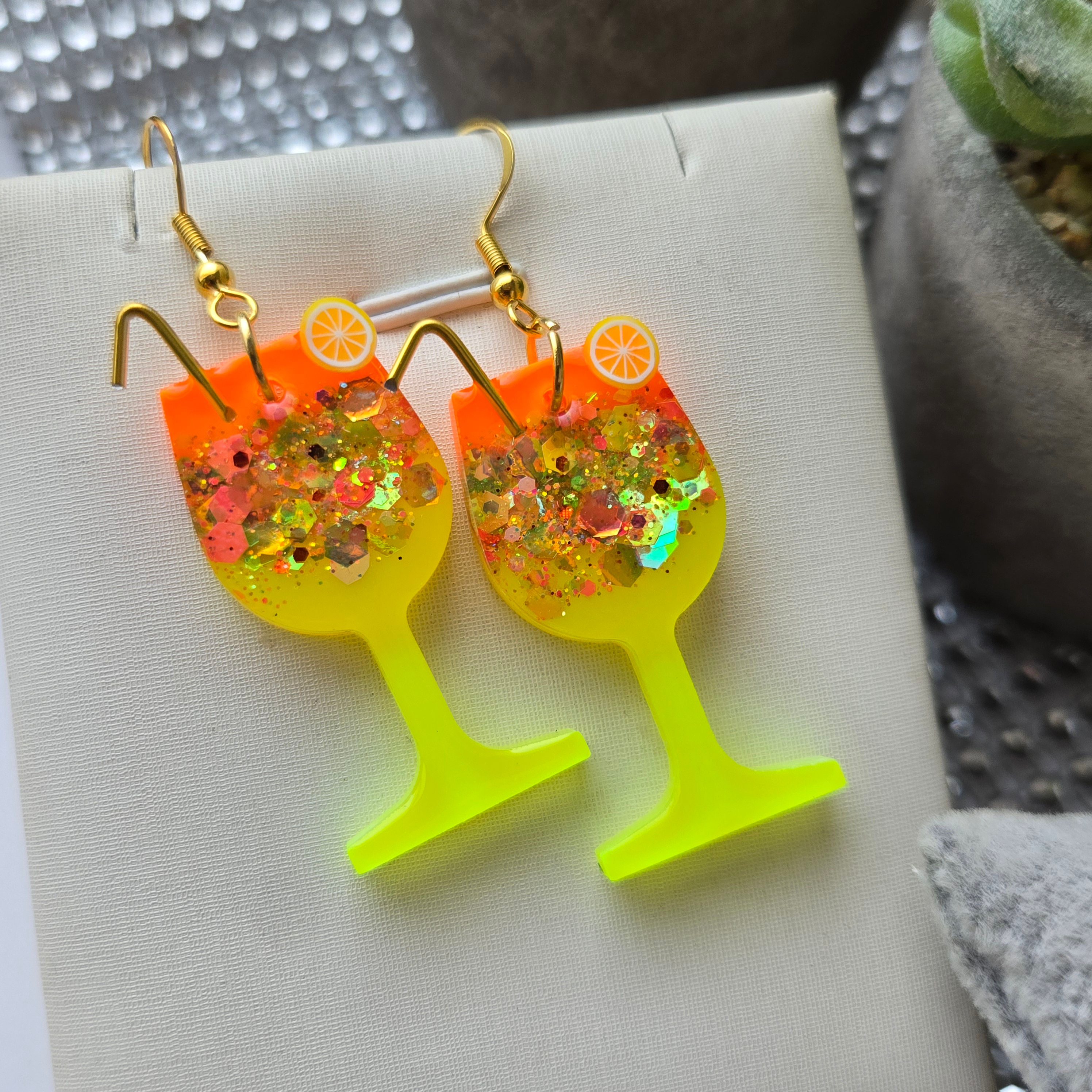 Miss Cocktail - Boucles tout en resine