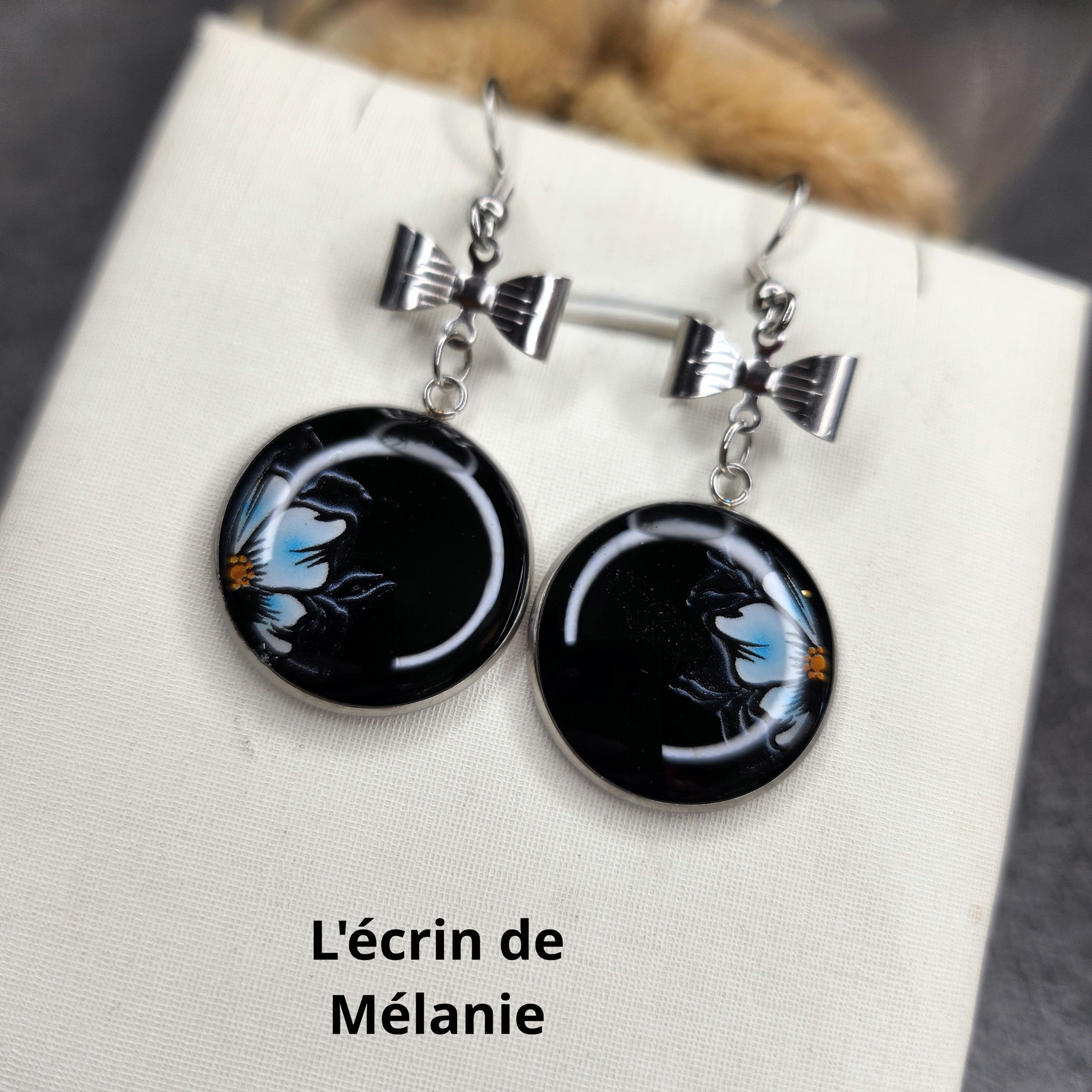 Boucles d'oreille en résine - Kahina