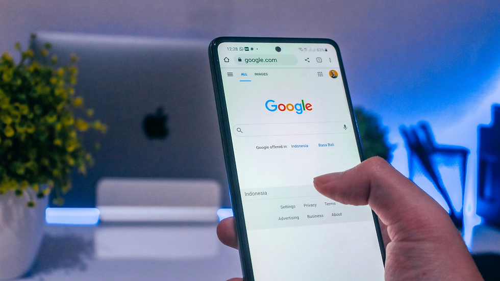 searching keywords on google on iphone