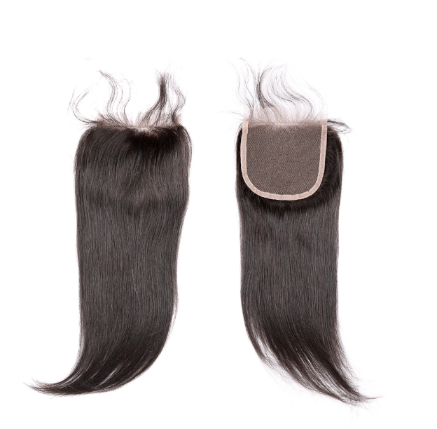 Thumbnail: HD 4"x 4" Lace Closure Straight 12A Brazilian Virgin Hair #1B Natural Black