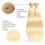 Thumbnail: 10A #613 Blonde Straight 3 Bundles with 4“x 4" Transparent Closure 100% Raw Hair